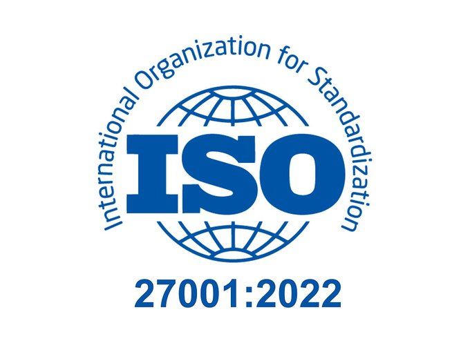 ISO 27001:2022 certification mark, International Organization for Standardization
